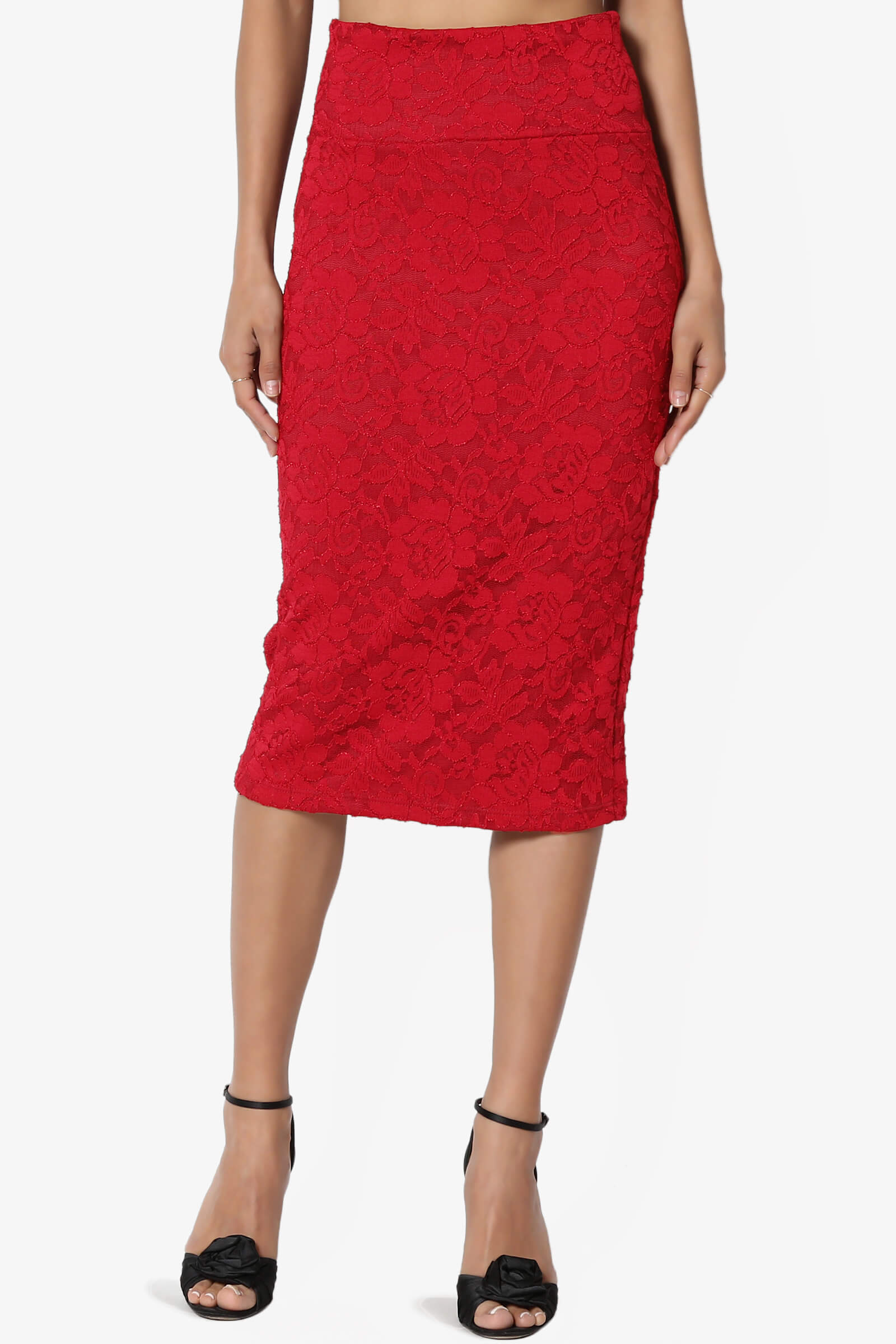 lace overlay midi
